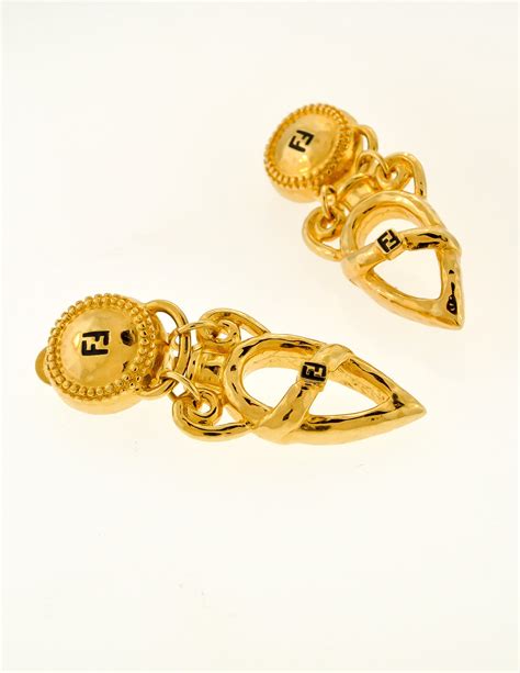 fendi earrinhs|fendi vintage earrings.